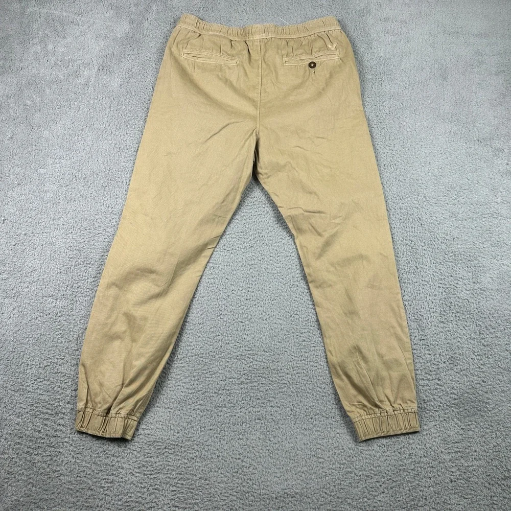 American Eagle Jogger Pants Mens‎ Medium Khaki Tan Cotton Twill Casual Lounge